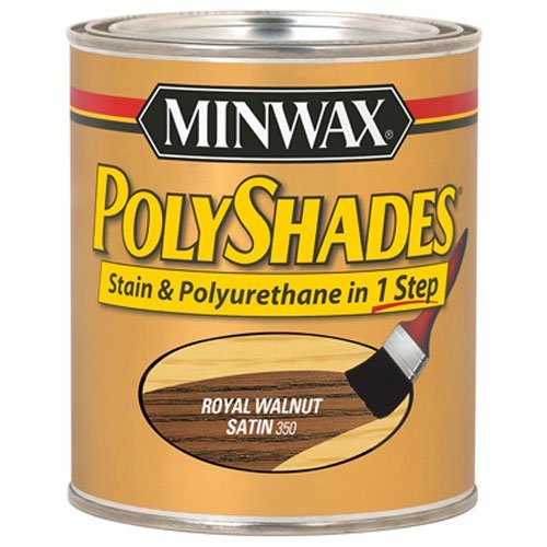 Minwax 61350444 PolyShades - Stain & Polyurethane in 1 Step, quart, Royal Walnut