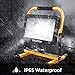 60W LED Work Light, 6000lm, 450W Equivalent,IP65 Waterproof Portable Work Lights with Stand,Outdoor Job Site Lights for Workshop with Plug,16ft/5m Cord, Construction Site,Garage, 6000K Daylight White