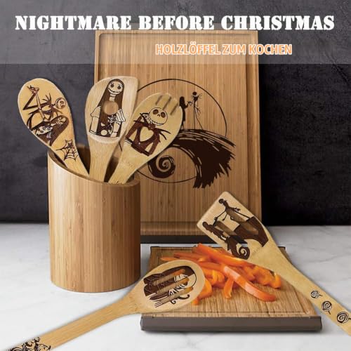 Dacestar Nightmare Geschenke Für Männer Deko Schnitzen Kochlöffel Set 5 – Ansicht 4