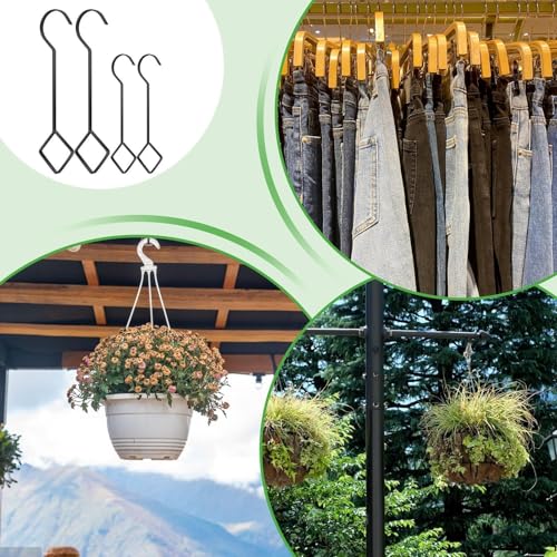 Gancho metálico extensible para plantas de jardín y balcones 5