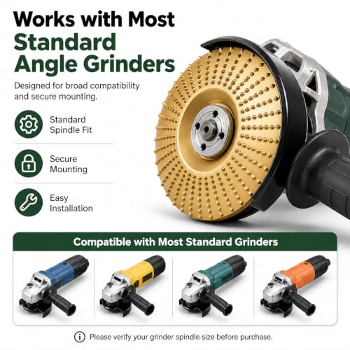 Image of Upgrade Heavy Duty Tungsten Carbide Wheel, 2026 New Angle Grinder Polishing Pad Tungsten Carbide Sanding Discs, Wood Carving Discs for 4 inch & 4-1 /2 inch Grinders Cutting Shaping Sanding (3PCS*Mix)