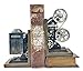 Bellaa 20904 Vintage Camera Bookends Film Movie Projector Book Shelves Cottage Farmhouse Antiques Home Decor Black and Silver 8 Inch