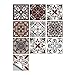 Vinilos para azulejos de pared Mandala Crystal Hard Hard Tiles Etiqueta de pared Cocina Baño Decoración para el hogar Arte Mural Brillo Superficie Impermeable Cartel de pared Antifouling y a prueba de