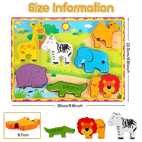 Puzzle in Legno per Bambini Animali, Giochi a