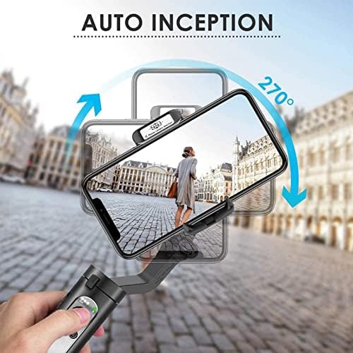 Hohem Gimbal Stabilizer for Smartphones - 3-Axis Phone Gimbal for Filming w/ 7 Auto Video Templates,Inception,Face-tracking,Portable Selfie Stick Tripod for iPhone13/12/11 & Android Vlog TikTok Video