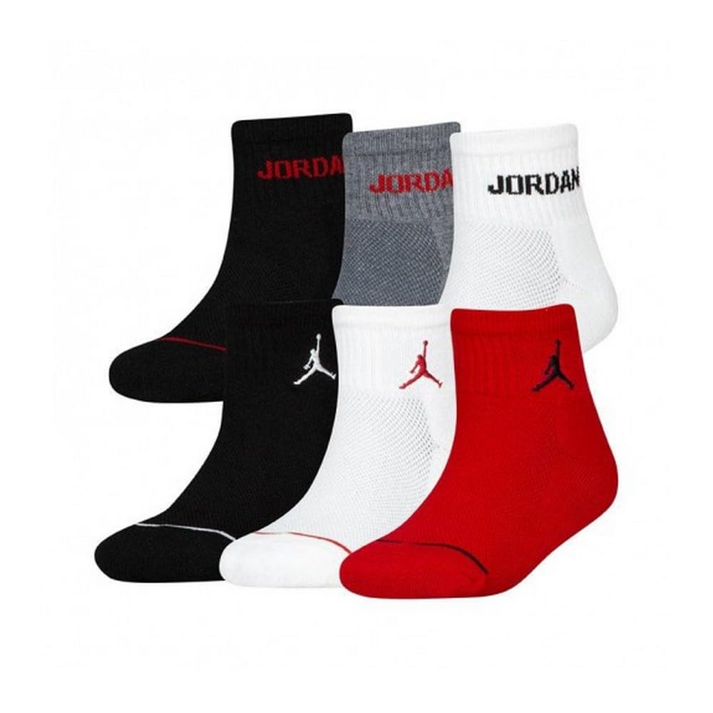 Jordan Legend Ankle 6Pk Calzini per bambino Gym Red(Black) 4/​5 anni