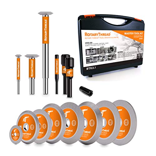 New Product Rotary Thread Repair Kit RTK2.1, Chase, Restore, Repair, and Clean: Male, Female, Inch, Metric, And Pipe Threads. (15 Piece Master Kit)