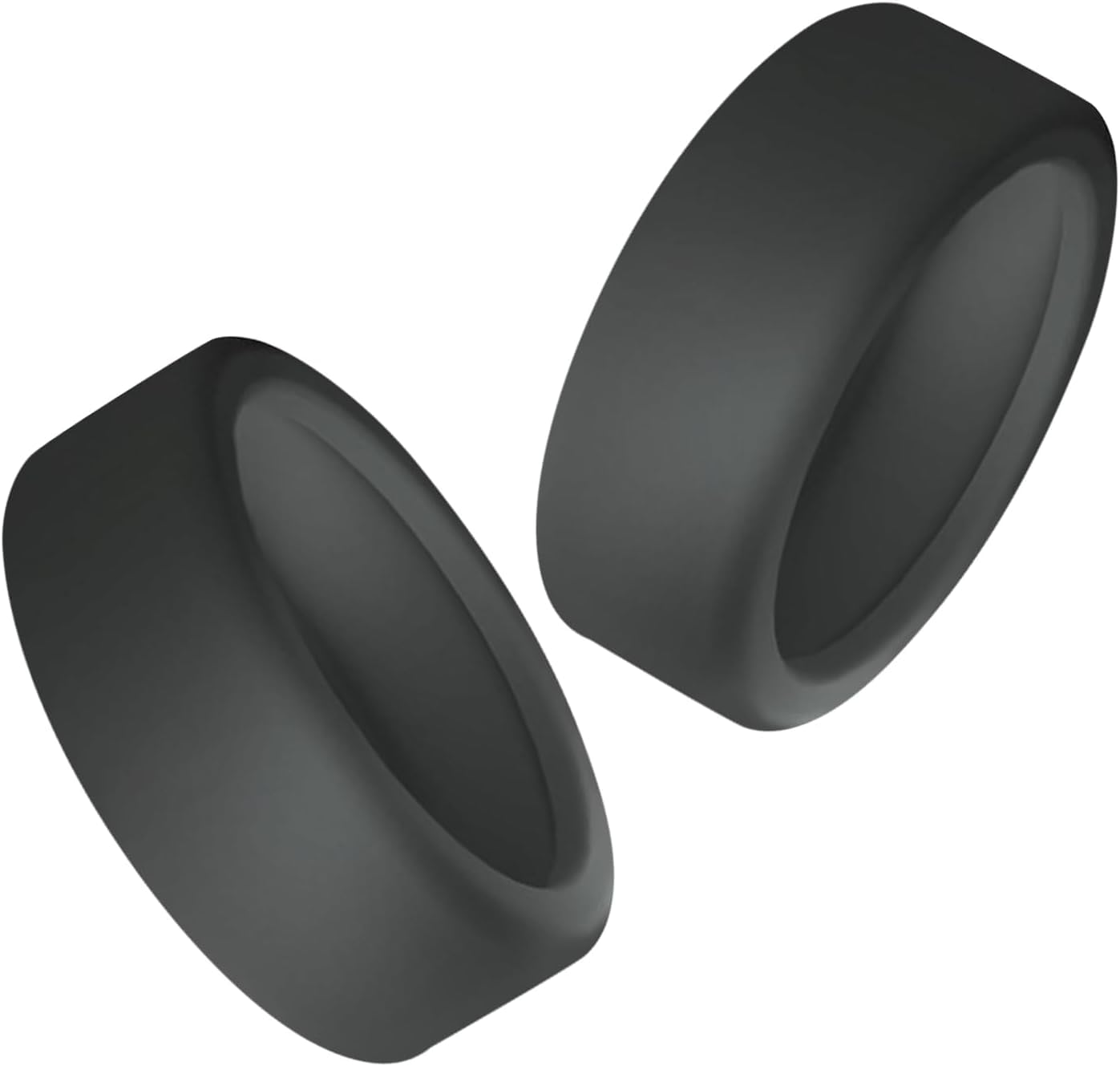 2-Pack Anti-Scratch Elastic Silicone Ring Case for Oura Ring Gen 3/4, Samsung Galaxy Ring, RingConn, ULTRAHUMAN Ring AIR Smart Ring (2 Pcs, Black, S for 6 7 8 9 10)