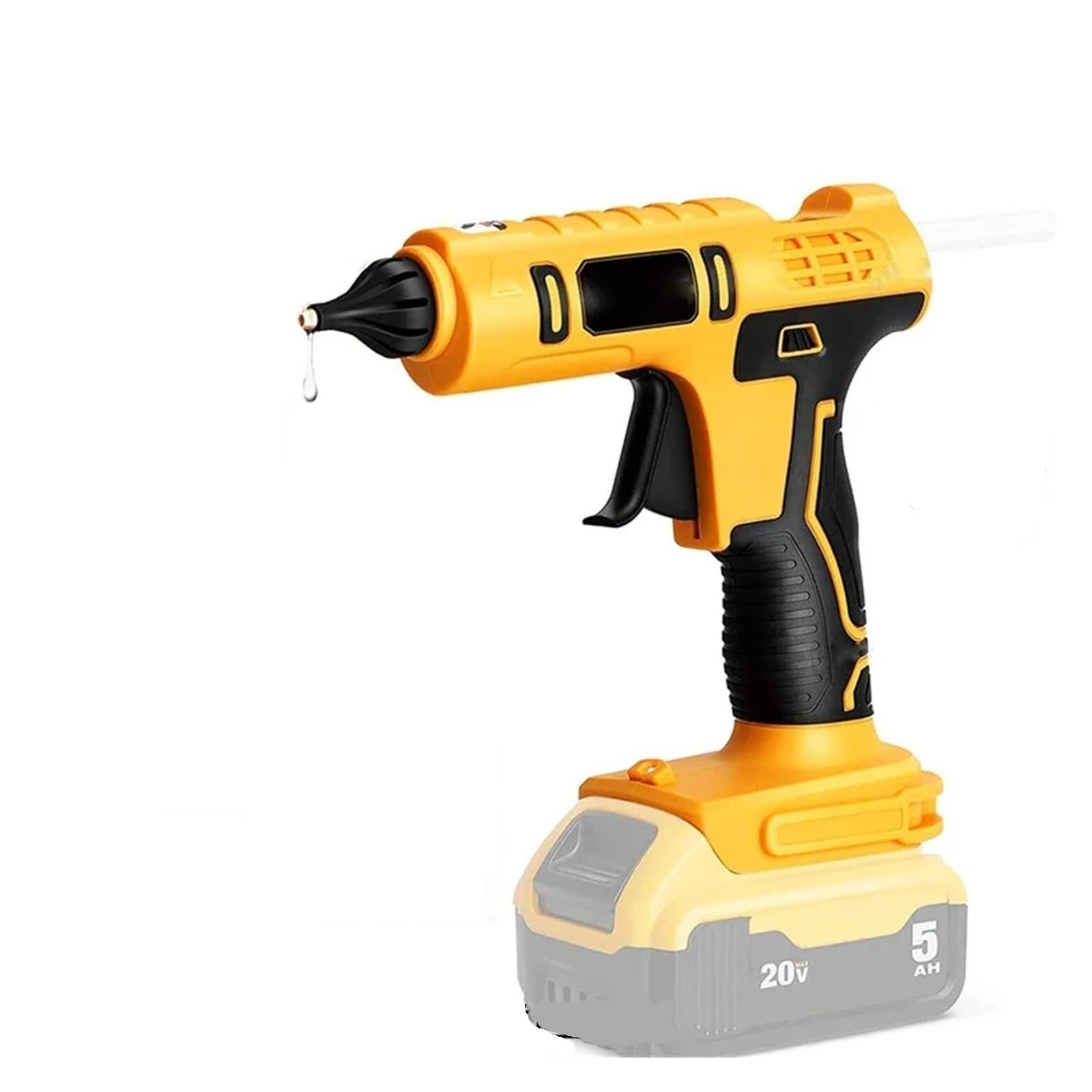 Cordless Electric Handheld Hot Glue Gun Repair DIY Tool Melt Welding Air Anti-Scald Nozzle with 10 Sticks