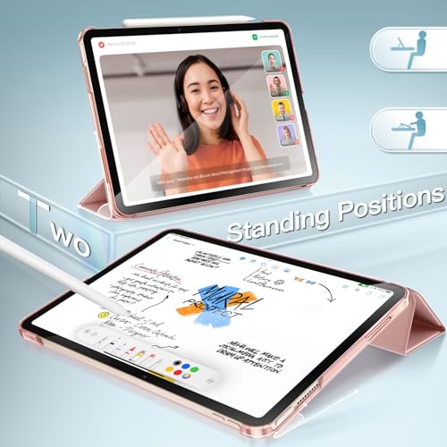 Image of JETech Cover Case for iPad Air 13-Inch M4 /M3 /M2 (2026 /2025 /2024), Slim Stand Hard Back Shell Smart Cover with Auto Wake /Sleep (Sandy Pink)