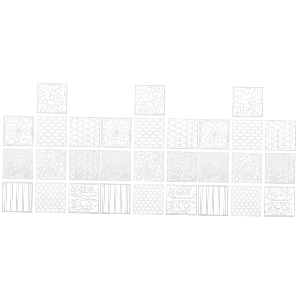 SEWACC 27pièces Pochoirs De Peinture Relief Pour Outils De Dessin Et Création Artistique Couleur Aléatoire