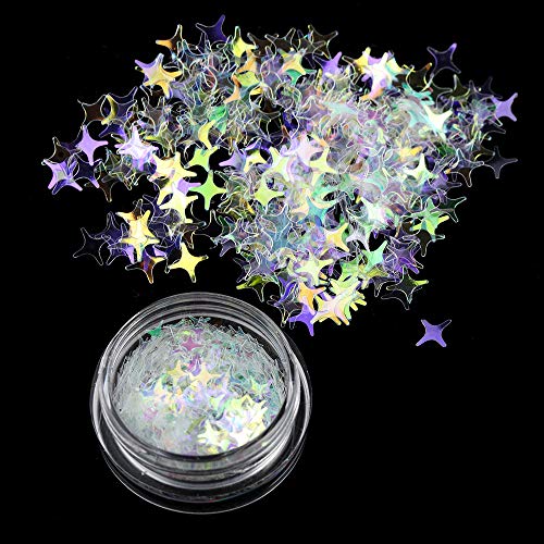image for gootrades Nail Sequins Butterfly/Stars/Hearts,Holographic Iridescent M