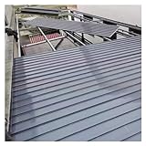 Pannelli per coperture in alluminio resistente, 1 pezzo lampeggianti in metallo, fogli ondulati spessi 4,5 cm, per tettoie, terrazze, pergole, rivestimenti per capannoni, colore grigio