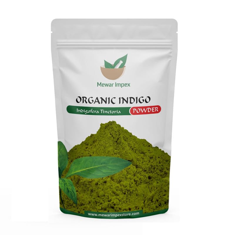 Mewar Impex Indigo Powder 400 Gm For Black Hair Color | Pure Neel Powder | Indigofera Tinctoria Powder For Natural Hair Coloring, Arrests Early Greying & Protects Hair From Damage-picture-33