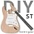 EKUL DIY 6 String ST Style Electric Guitar Kits with Mahogany Body, Maple Neck and Accessories