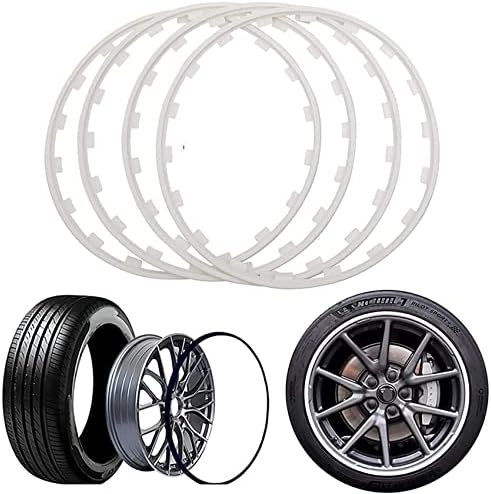 Universal Alloy Wheel Rim Guards - 4-Piece Set, Durable Protectors for Tire Damage & Scratch Prevention, Perfect for Car Wheel Protection
