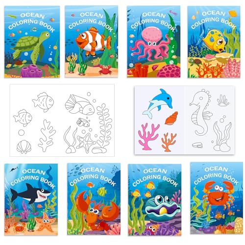 MORAINJAY 16 Mini Libri da Colorare per Bambini, Camion Libri da Colorare, Regali di Compleanno, Riempitivi per Borsette Festa, Attività DIY, Premi Scuola