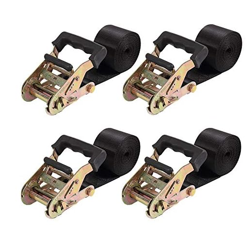 How to put on a luggage straps and attach Endless Ratchet Heavy Duty Tie Down Straps