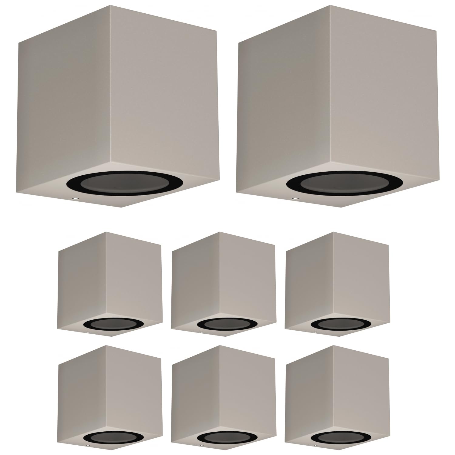 ALSE Außen Wandleuchte 8er Set - GU10 Downlight In Anthrazit