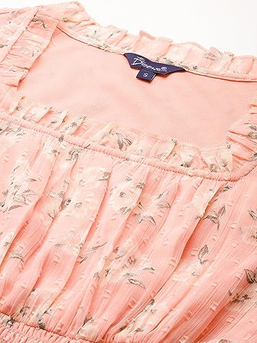 Image of Deewa Light Pink Floral Printed Short Dress