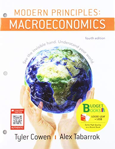 Loose-leaf Version for Modern Principles of Macroeconomics 4e & SaplingPlus for Modern Principles of Macroeconomics 4e (Six Months Access) -  Cowen, Tyler, 4th Edition, Paperback