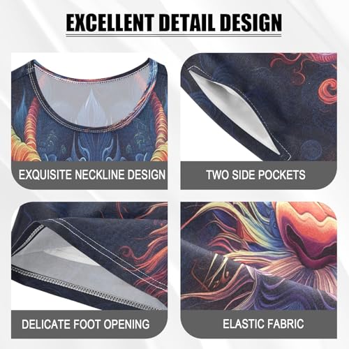 ALAZA Colored Dragon Black Pajamas Set Short Sleeve Cotton Sleepwear Summer Pjs 2 Piece 5-14Y4