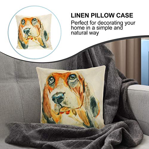 CLISPEED Capa de Almofada de Algodão Com Impressão de Cão Capas de Almofada de Linho Capa de Almofad