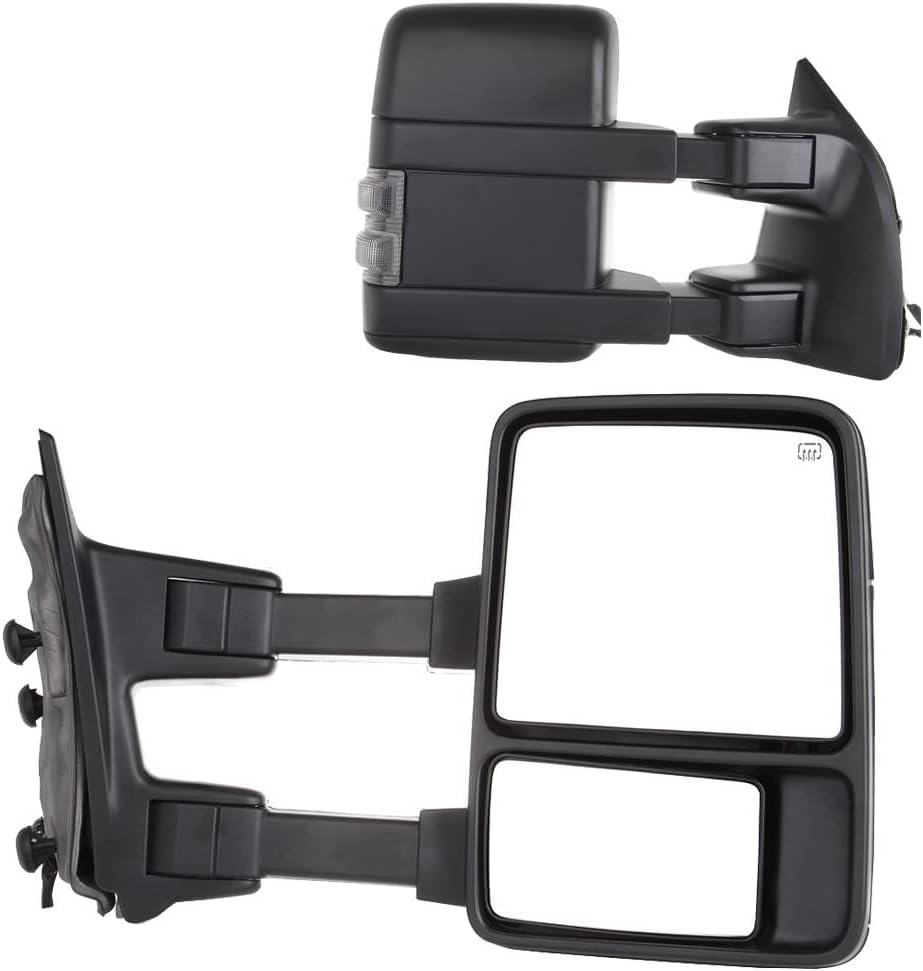 Espejos de remolque calefactables ajustables de potencia, compatibles con Ford 1999-2007 para Ford para F250 para F350 para F450 para F550 Super