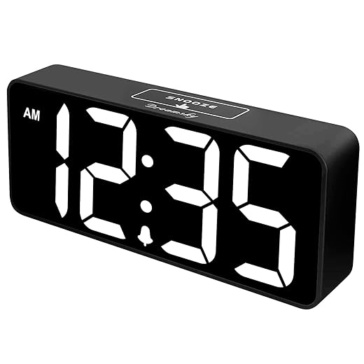 Dream Sky Large Digital Alarm Clock Big Numbers for Seniors & Visually Impaired, 9 Inches Electric