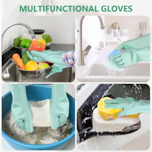 AMFUN Haustier Grooming Handschuhe, Handschuh Bürste Katze Wiederverwendbare, Badehandschuhe für Haustiere zum Massieren, Schrubben und Haarentfernen, Aufhängbares Design