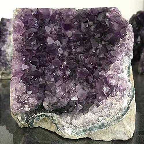 1 Unidad de Piedra de pie de Cristal de racimo de Amatista de Cuarzo geoda púrpura Natural 400-500g for decoración Espiritual decoración hogareña