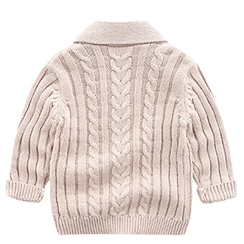 Baby Boys Cable Knitted Sweater Cardigan Shawl Collar Long Sleeve Button Down Sweaters Coat Winter Warm Outwear2