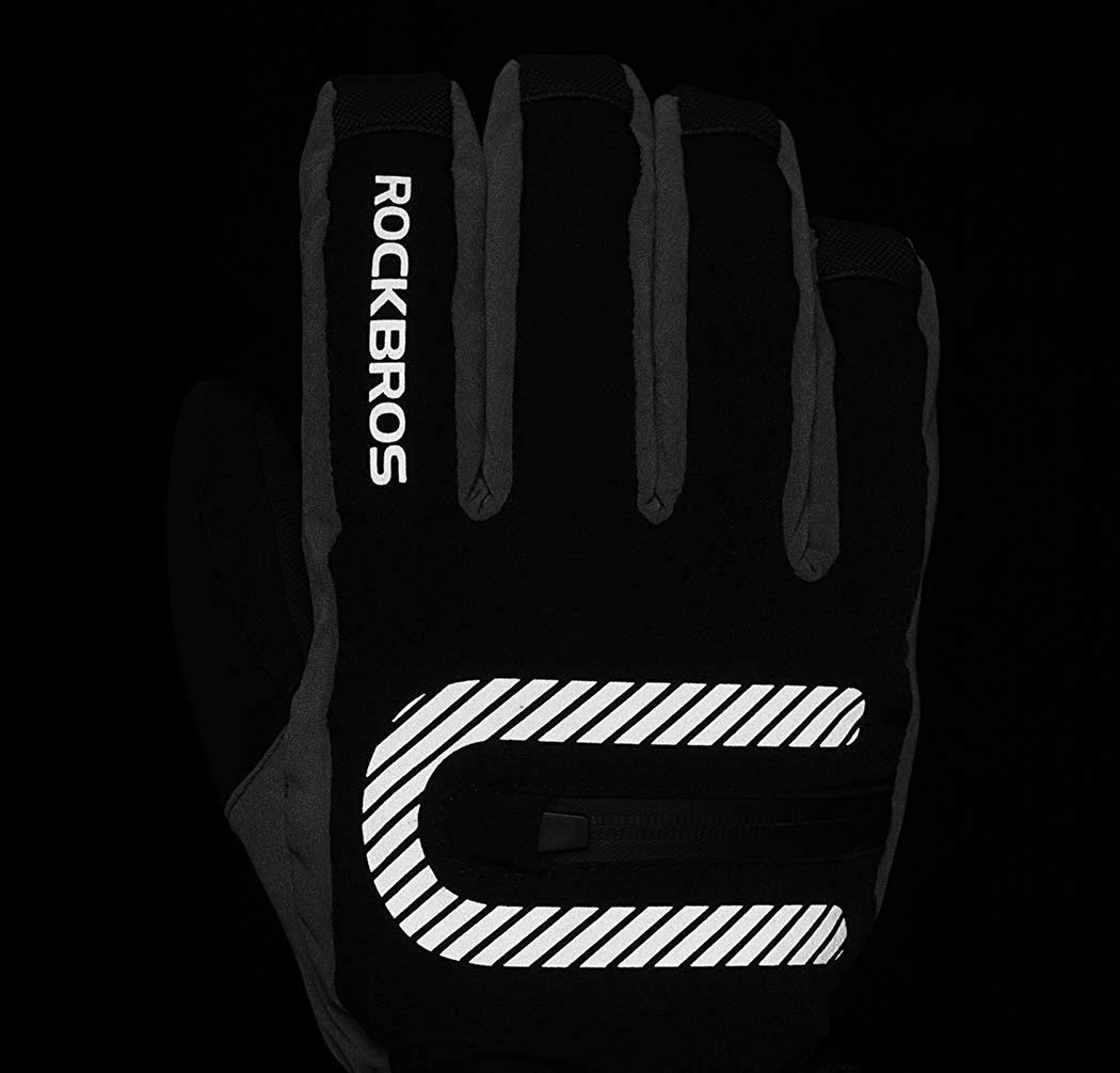 ROCKBROS Guantes de Esquí con Pantalla Táctil Invierno Térmicos Anti-Viento para Ciclismo Bicicleta Deportes, Unisex