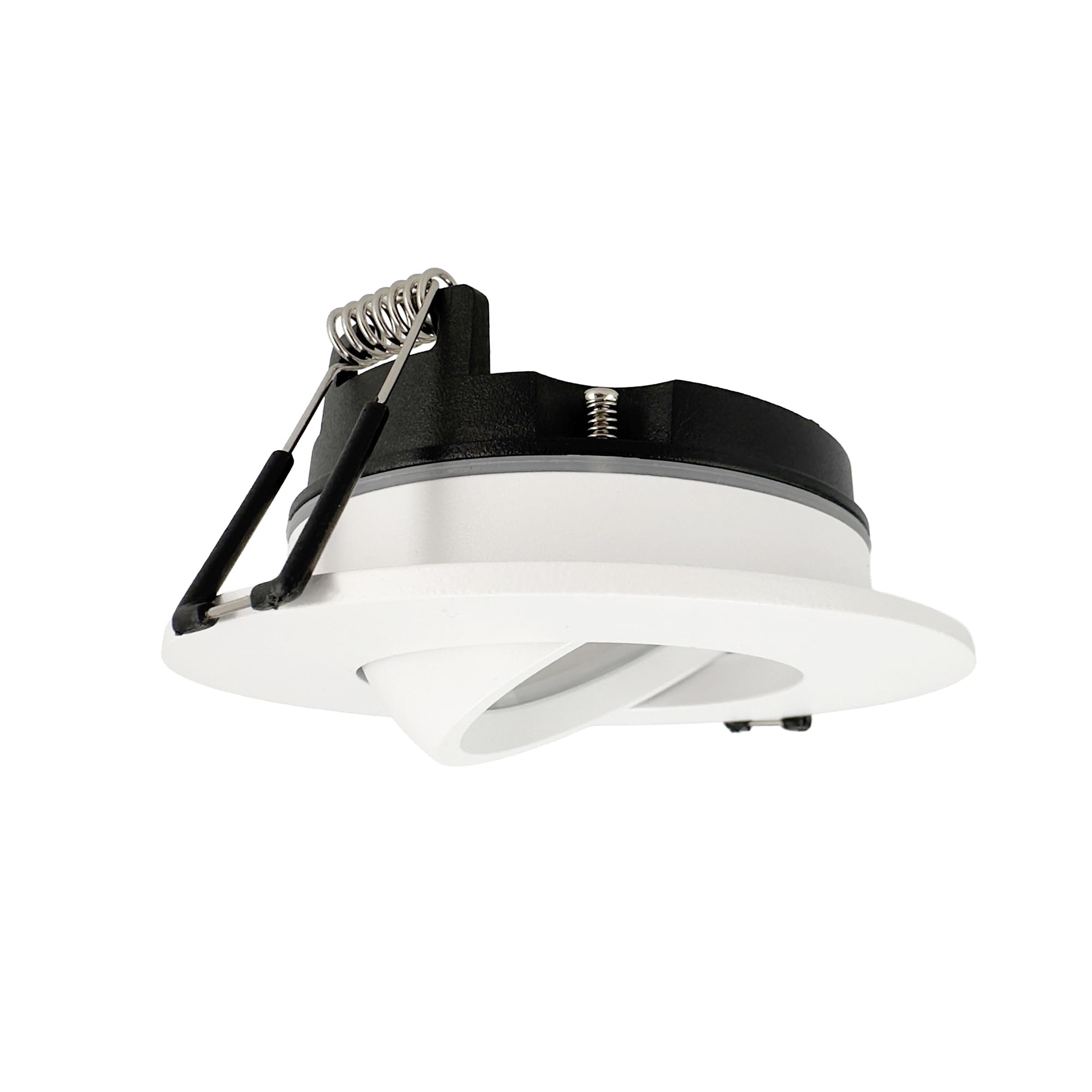 EDO Zestaw 3 sztuk - Oprawa Wpuszczana LED GU10 5,5W 6500K 230V POLI Biała Okrągła Ø 95 mm - Reflektor Podtynkowy z Regulowanym Pierścieniem - Lampa Sufitowa IP44 do Łazienki, Pralni, Kuchni