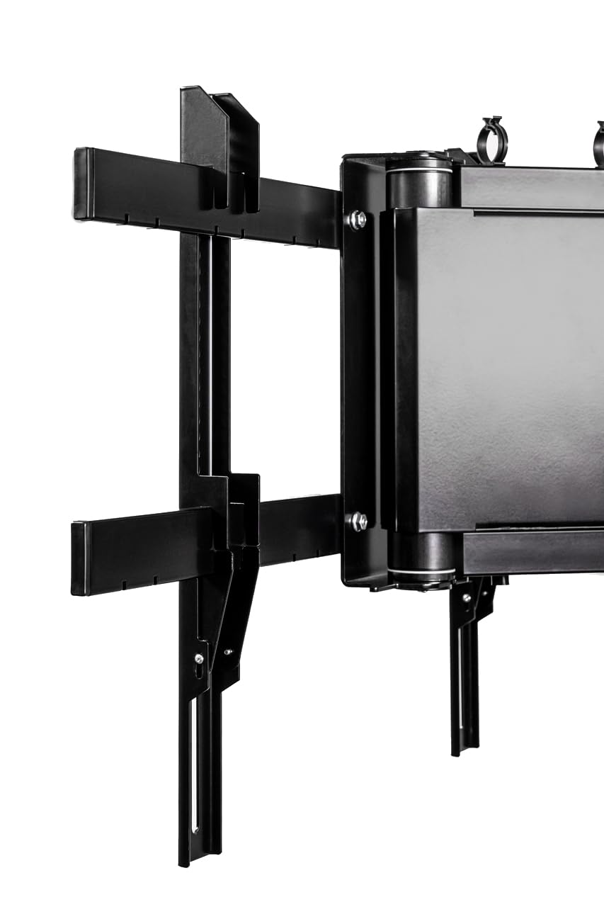 SABAJ Soporte TV pared motorizado para TV 75" pulgadas, giratorio electrico oculto 130 + 90 grados, OTW-L hasta 40kg con mando a distancia VESA hasta 600x400, smart plug wifi para televisores LCD/OLED