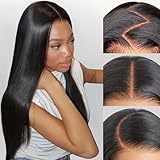 ekaibaoek 13x6 Lace Front Human Hair Wig, 100% Human Hair 180 Density, HD Lace Frontal Wig, Pre-Plucked Glueless Wigs, 26inch