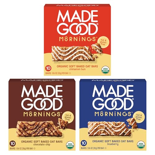 MadeGood Mornings Soft-Baked Oat Bars Variety Pack 30 count