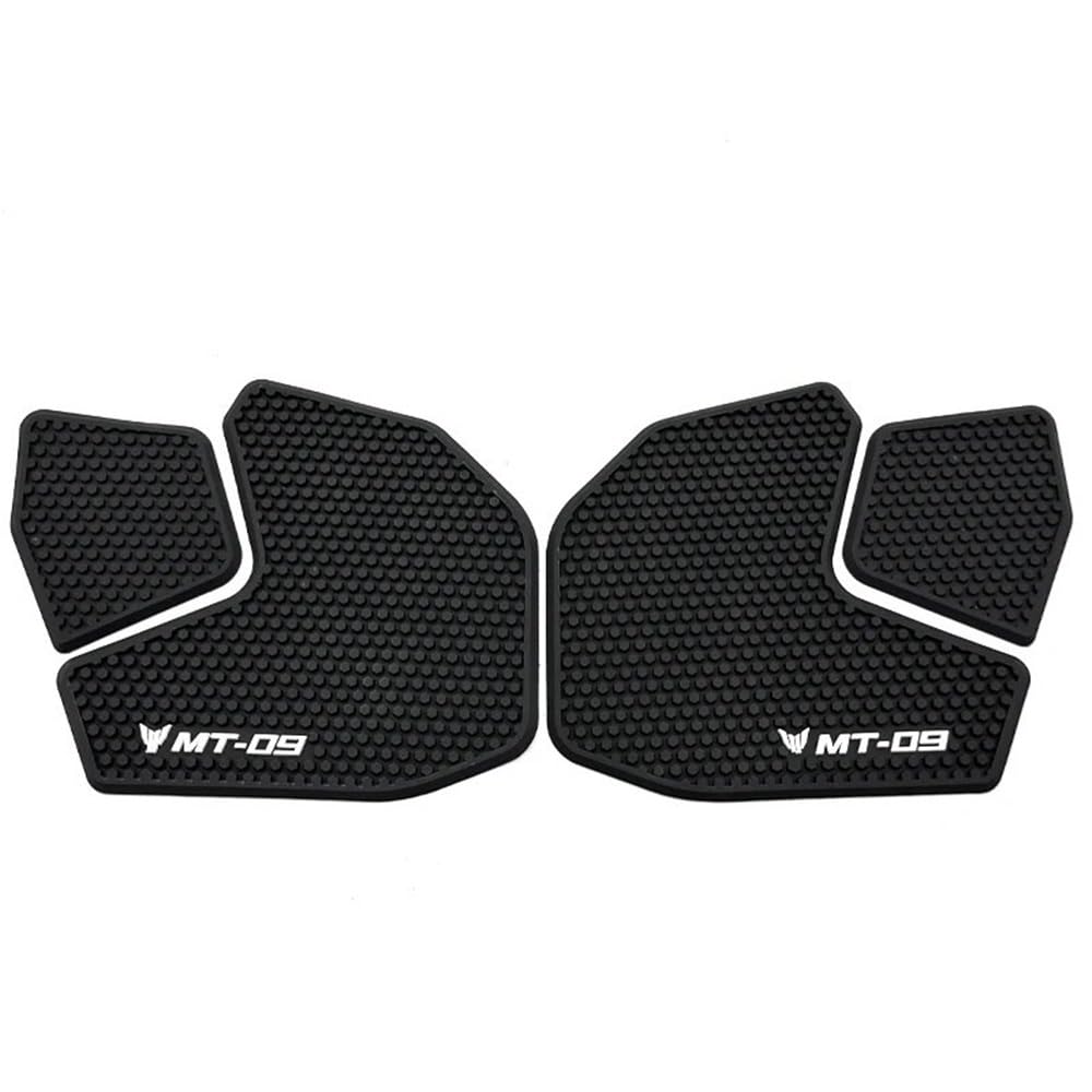 Paraserbatoio per Moto per MT09 FZ09 2013-2023 Moto Antiscivolo Lato Adesivi Serbatoio Carburante Pad Impermeabile Adesivo in Gomma(Black b)