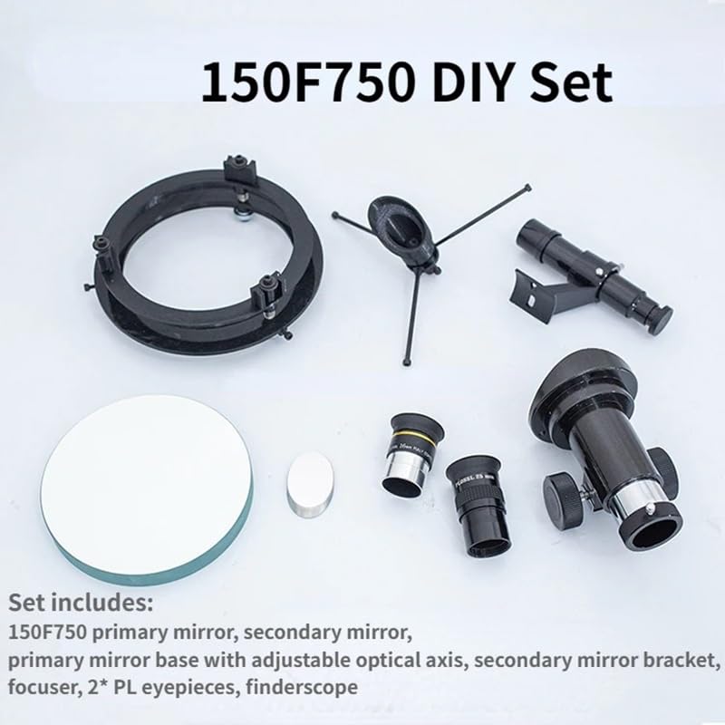 Conjunto astronómico reflectante 150F750 para observación y ocular con base 2