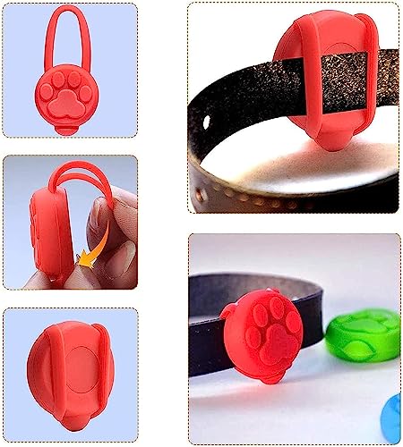 Yizhet 5 Stück Silikon Hunde Leuchtanhänger 3 Modis Licht Hund Clip On Scheinwerfer Blinker Wasserdicht Haustier Sicherheit Nacht Laufende Lichter