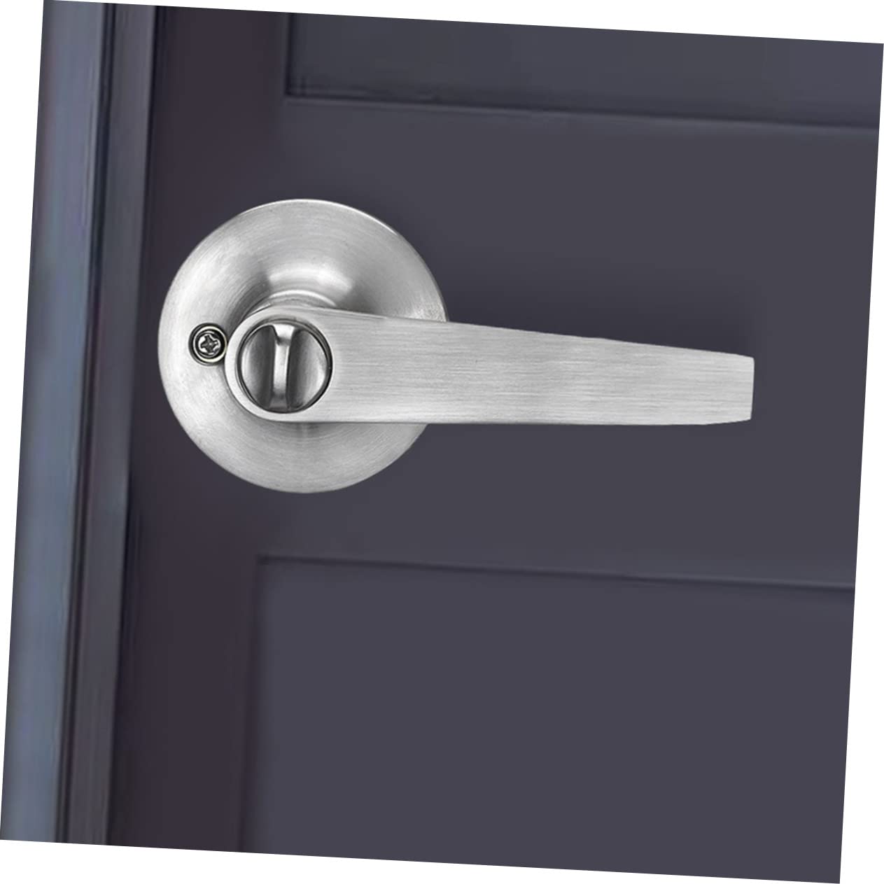 Mipcase Serrure de Porte de Chambre à 3 Barres en Alliage de Zinc Argenté