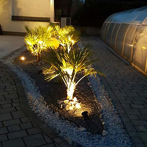 230V LED Bodenstrahler Piso – Gartenbeleuchtung Inkl. GU10 5W LED, Schwarz, Wasserdicht IP68, Dreh- & Schwenkbar