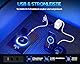 Coleshome Gaming Tisch mit LED, 130 × 100 cm Reversibler Gaming Schreibtisch mit Schubladen & Steckdosen, Eckschreibtisch mit Ablagefach & Stauraum, Schwarz