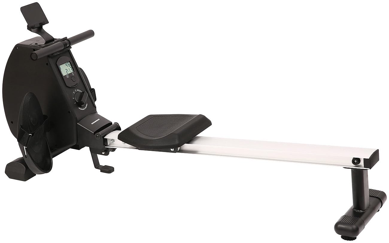PEARL Sports Sportgeräte: Klappbares Heim-Rudergerät mit 8 Stufen, Magnetbremssystem, bis 120 kg (Rudermaschine, Heimrudergerät, PC)