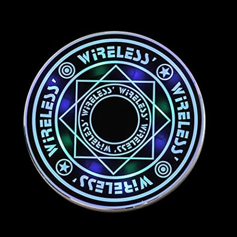 RK-HYTQWR Ultra-Thin 10W Qi Wireless Charging Pad Fast Charger For Max/X/Xs/ /8/8 Plus,Magic Array Wireless Charger,Blue Cover