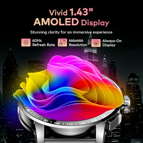 Image of Itel Unicorn Max Smartwatch with 1.43 inch AMOLED Display, 1000 Nits Brightness, AI Voice Assistant, Bluetooth V5.3, IP68 Waterproof, 200+ Watch Faces, 100+ Sports Modes (Meteorite Grey)