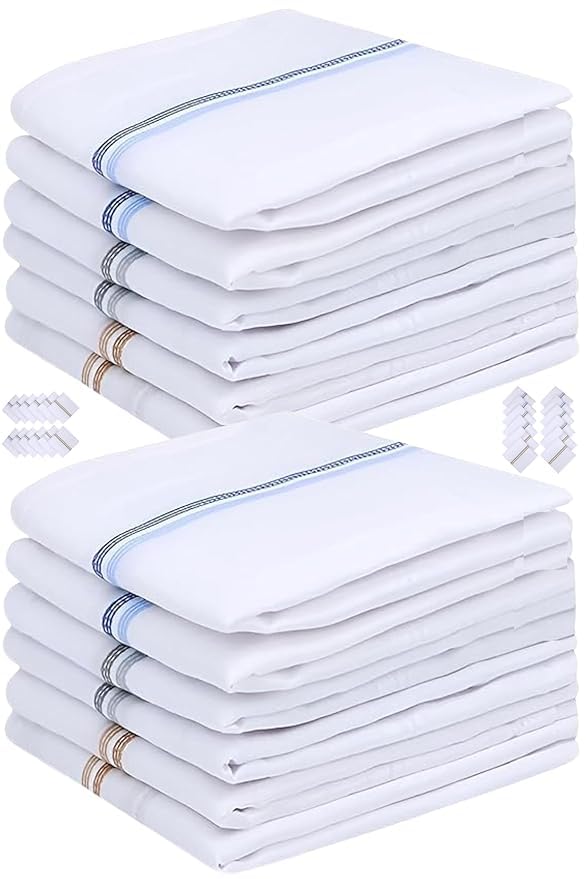 Soft Pure Cotton Handkerchief Hanky Set For Men Pack Of 12