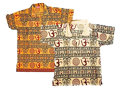 Image of Boys Om Printed T-Shirts /Kurta 100% Cotton Made in India