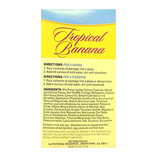 Healthywise Pudding Or Shake, Low Calories, 15G Caseinate Protein, Aspartame Free, Low Fat, 7 Servings Per Box (Tropical Banana) #TOP2