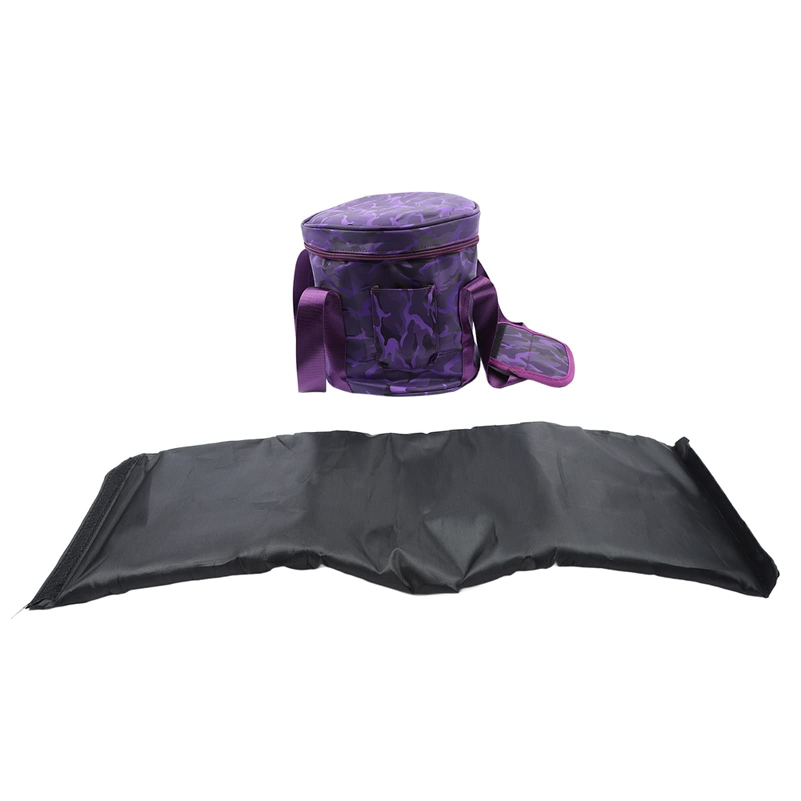 Singing Bowl Bag,Easy Cleaning with 2 External Pockets Dual Zipper Crystal Bowl Storage Case for Meditation Yoga Travel Home Storage,8in Camo - Image 3